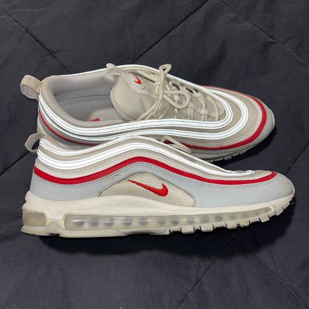 Nike Air Max 97 White Pure Platinum University Red